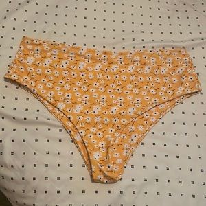 yellow daisy swim bottoms